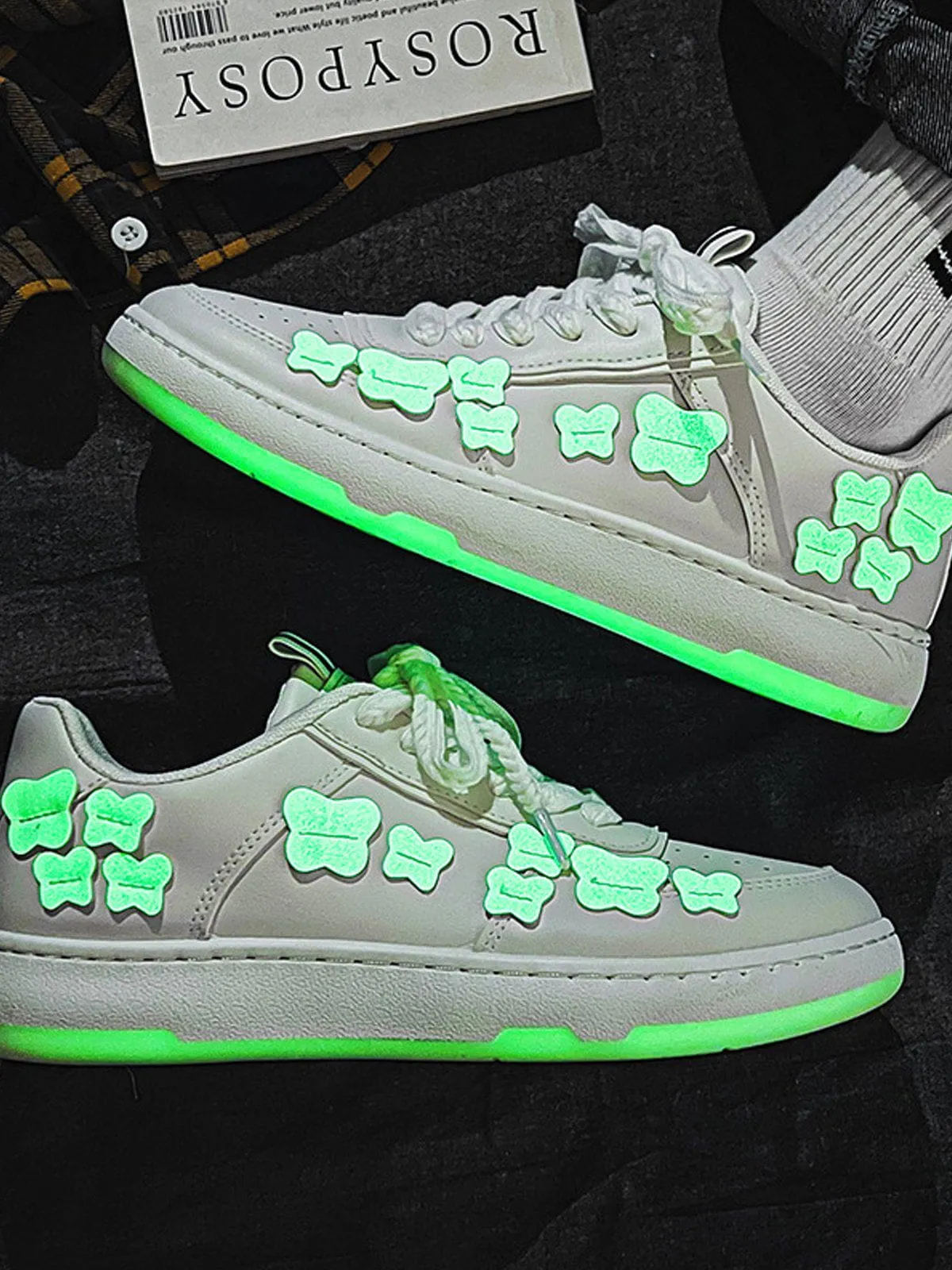 Niceprimes Fluorescent Butterfly Skate Shoes