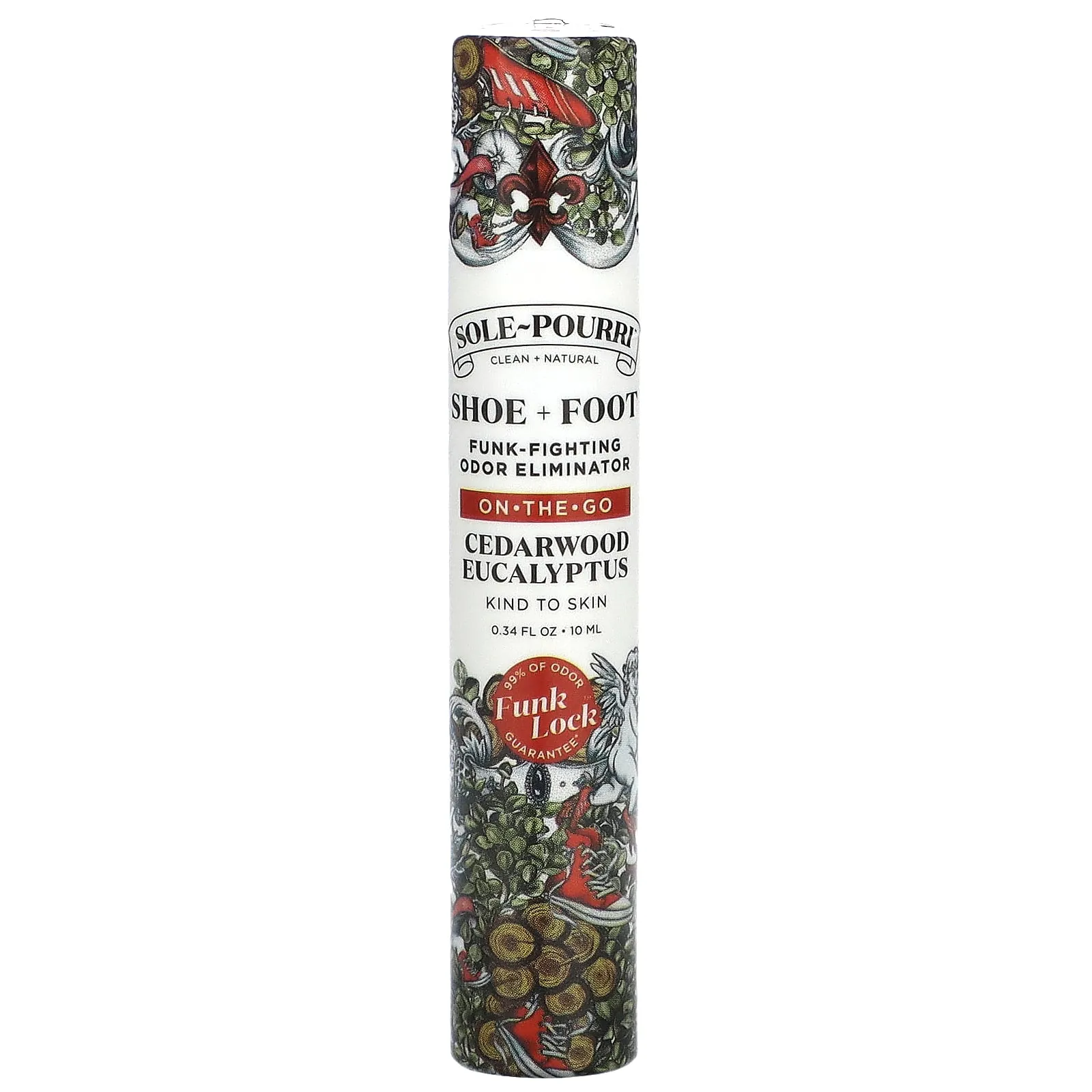 Poo-Pourri, Sole-Pourri™  Shoe  Foot, Funk-Fighting Odor Eliminator, Cedarwood Eucalyptus, 0.34 fl (10 ml)