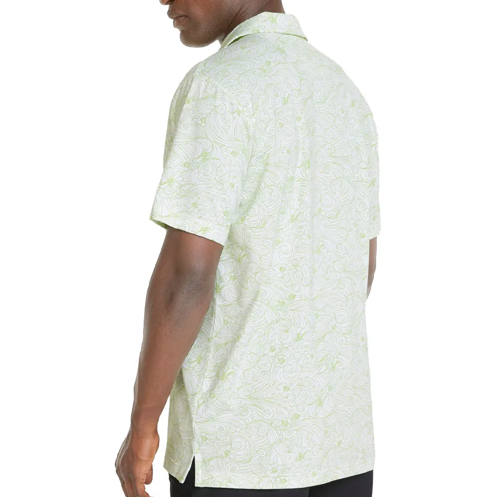Puma MATTR Gust O' Wind Polo Shirt - Bright White/Greenery