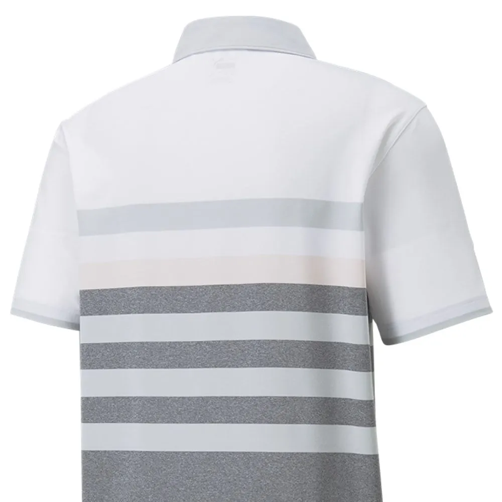 Puma MATTR One Way Polo Shirt - Bright White/Chalk Pink