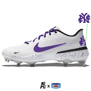 "CCNY Alternate" Nike Alpha Huarache Elite 3 Low Cleats by Stadium Custom Kicks