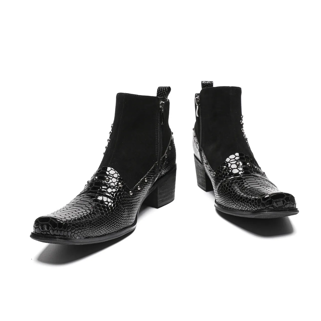 Retro cowhide foreign trade low boots dark metal brand punk boots men and women the same muffin thick-soled Martin boots tide