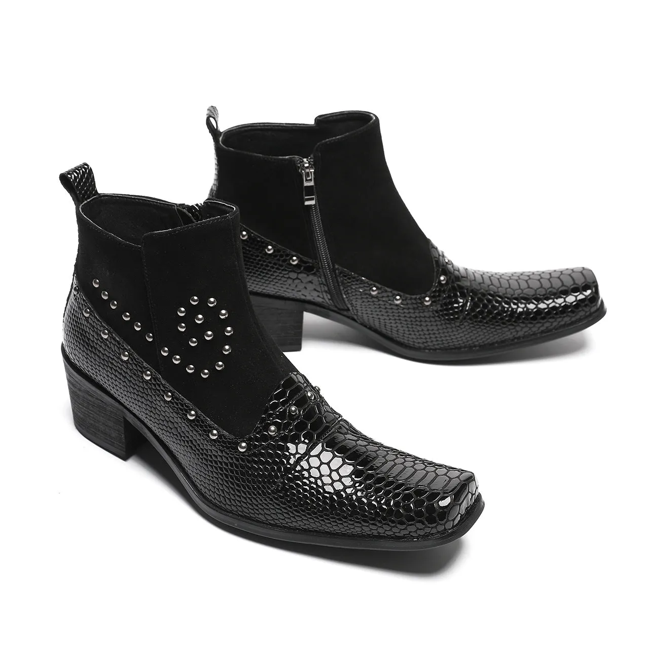 Retro cowhide foreign trade low boots dark metal brand punk boots men and women the same muffin thick-soled Martin boots tide
