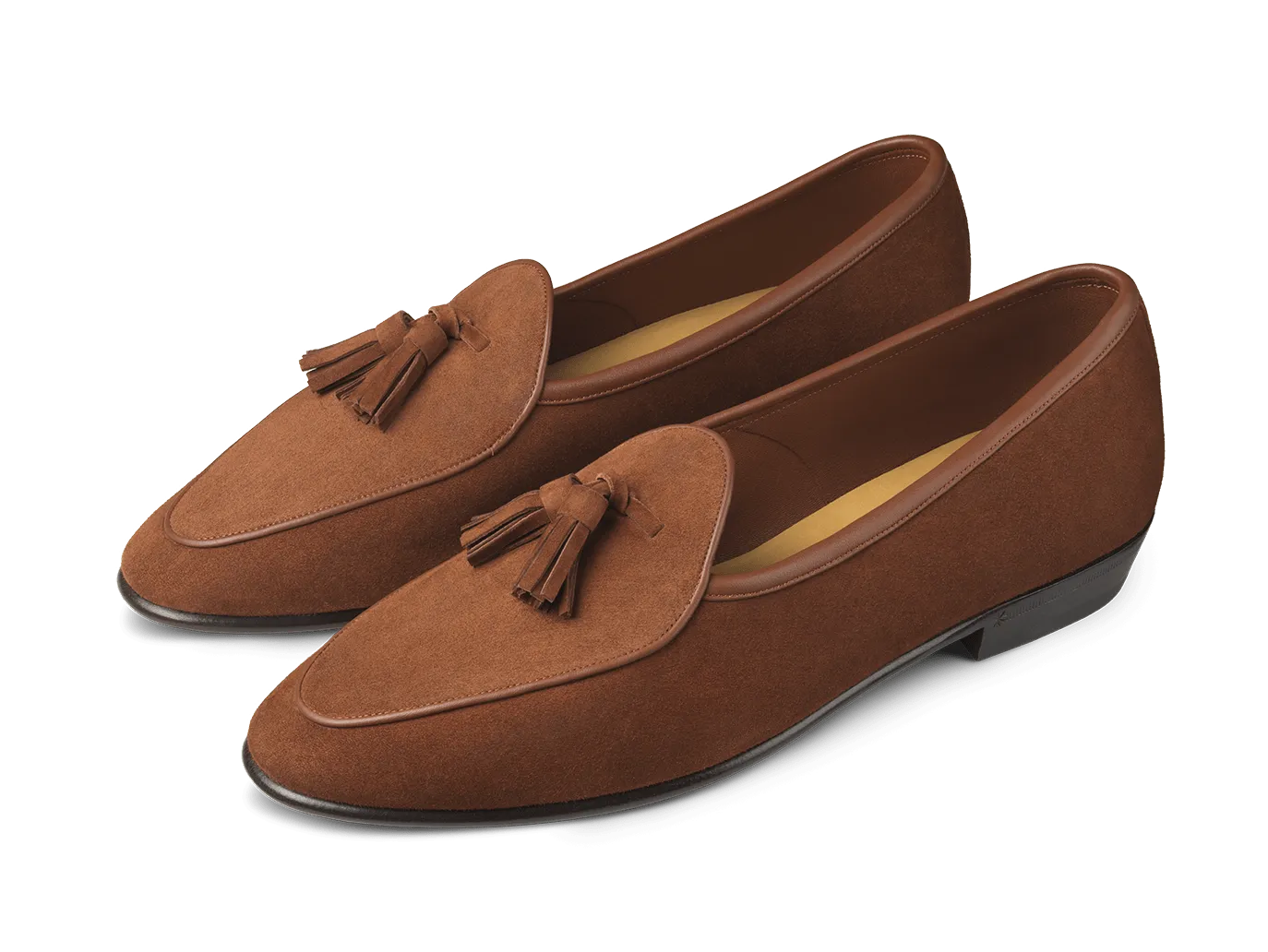 Sagan Classic Tassel Loafers in Maple Asteria Suede