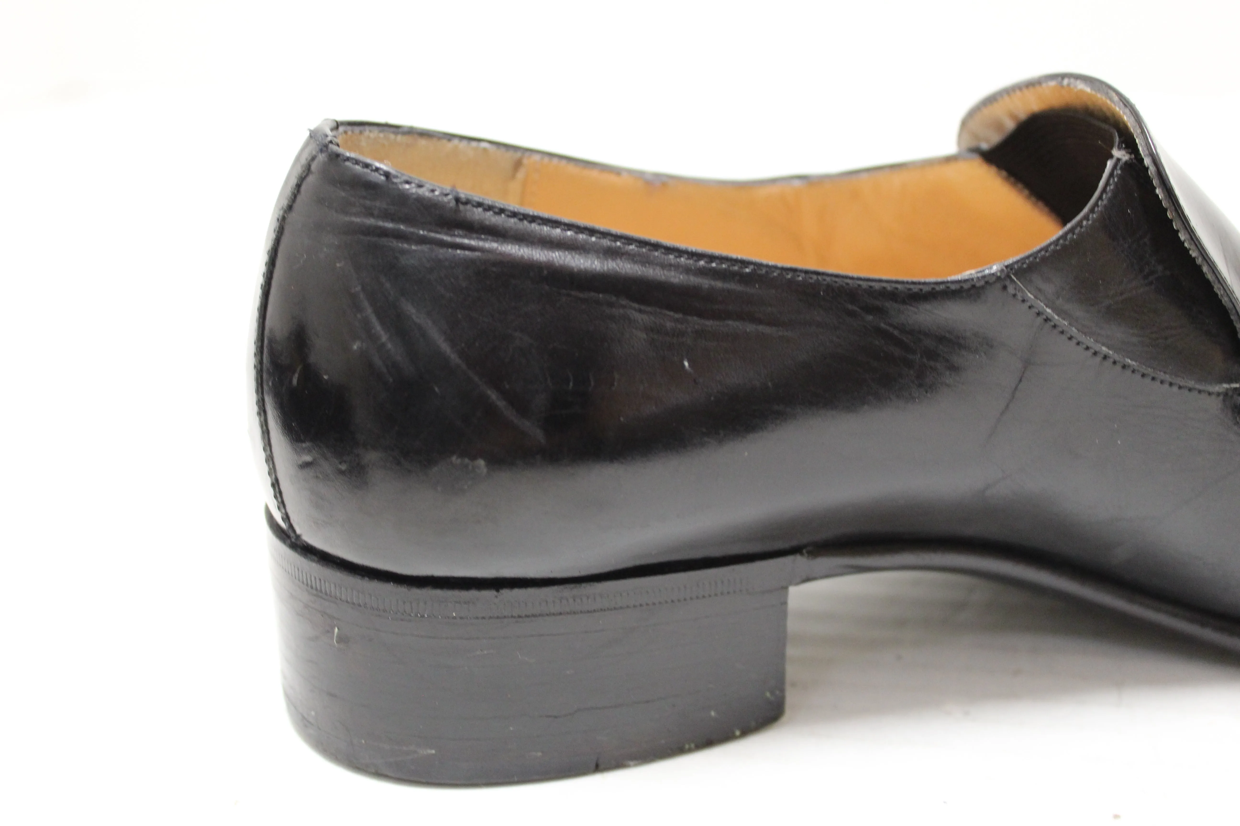 Salvatore Ferragamo Men's Black Calf Leather Loafer Dress Shoes size 7.5