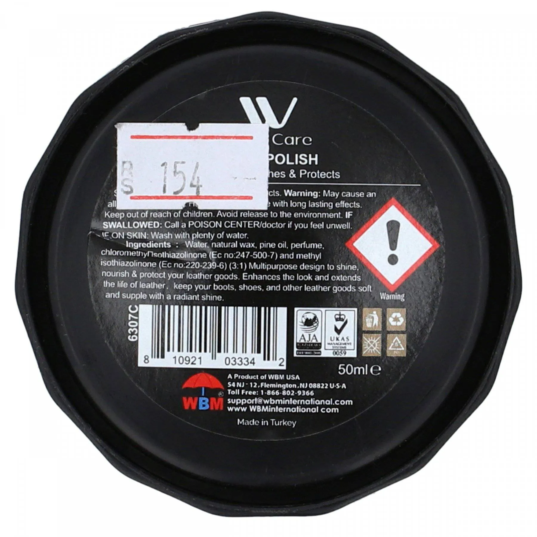 Shoe Care Shoe Polish Black 50ml