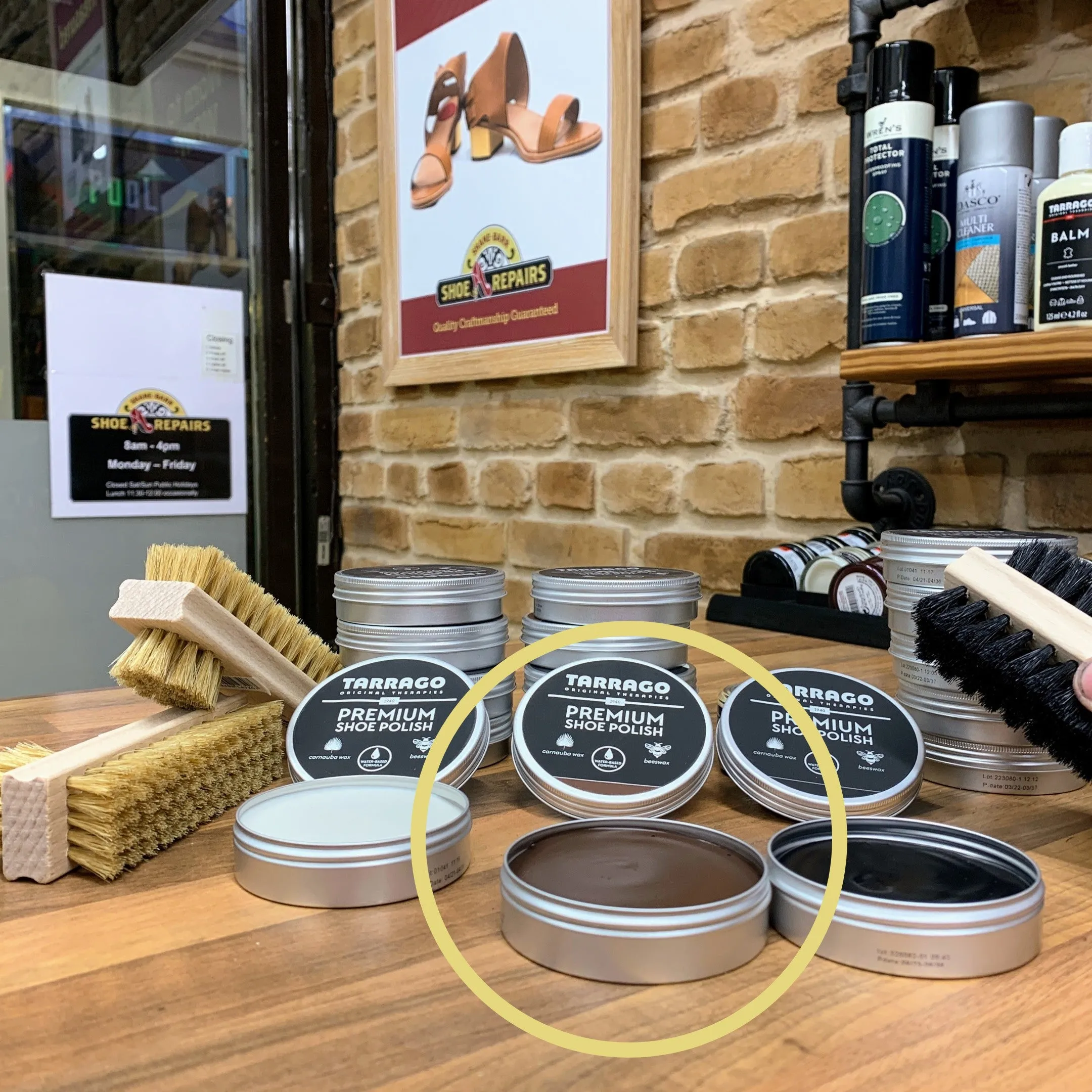 Shoe Polish in a Tarrago Tin