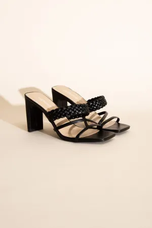 SODA CARMEN Braided Strap Sandal Heels