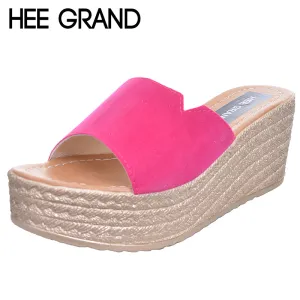 Summer Wedge Slides Women Platform Sandals High Heels
