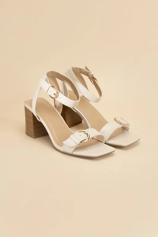 TREATY BUCKLE SANDAL HEELS