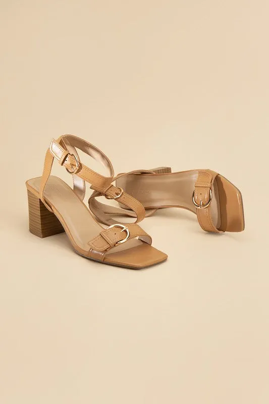 TREATY BUCKLE SANDAL HEELS