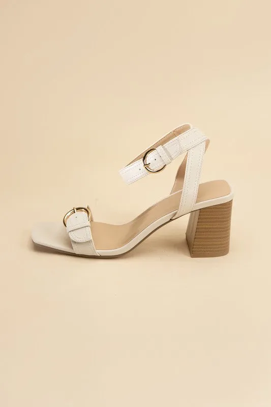 TREATY BUCKLE SANDAL HEELS