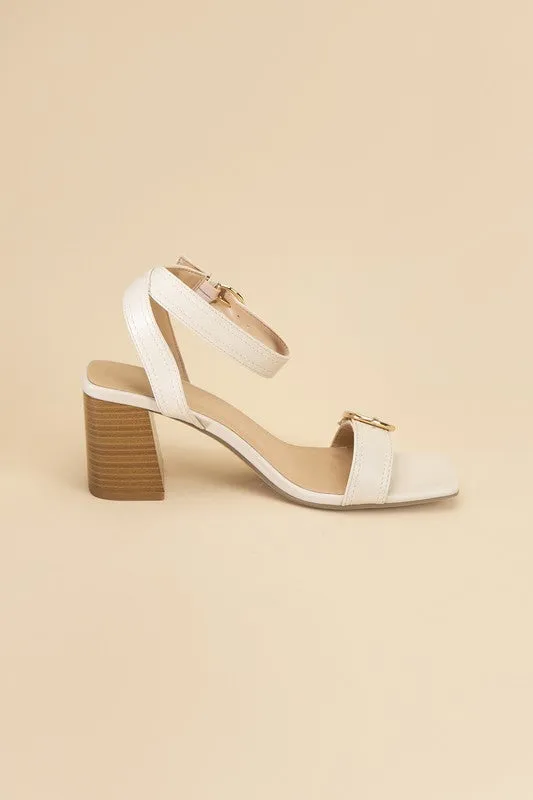 TREATY BUCKLE SANDAL HEELS