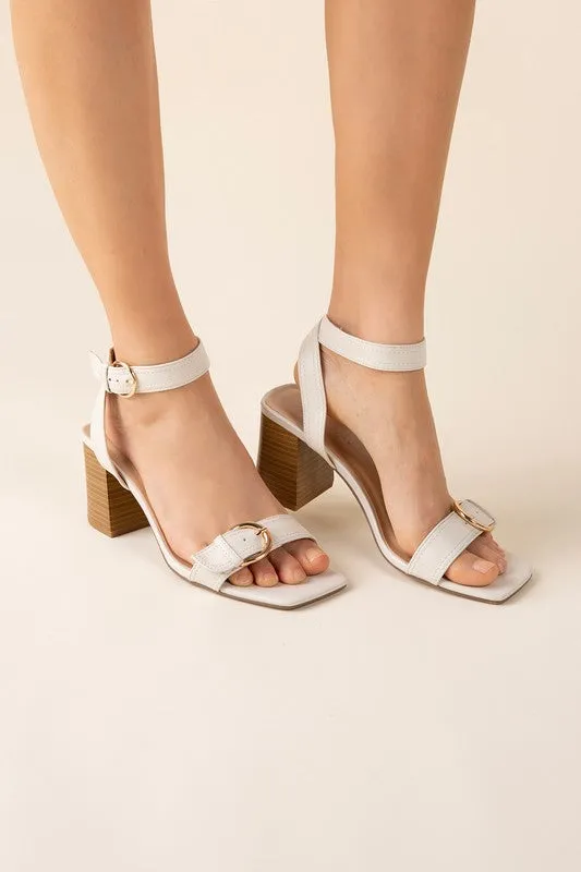 TREATY BUCKLE SANDAL HEELS