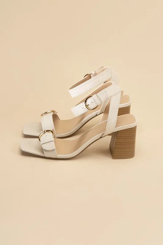 TREATY BUCKLE SANDAL HEELS