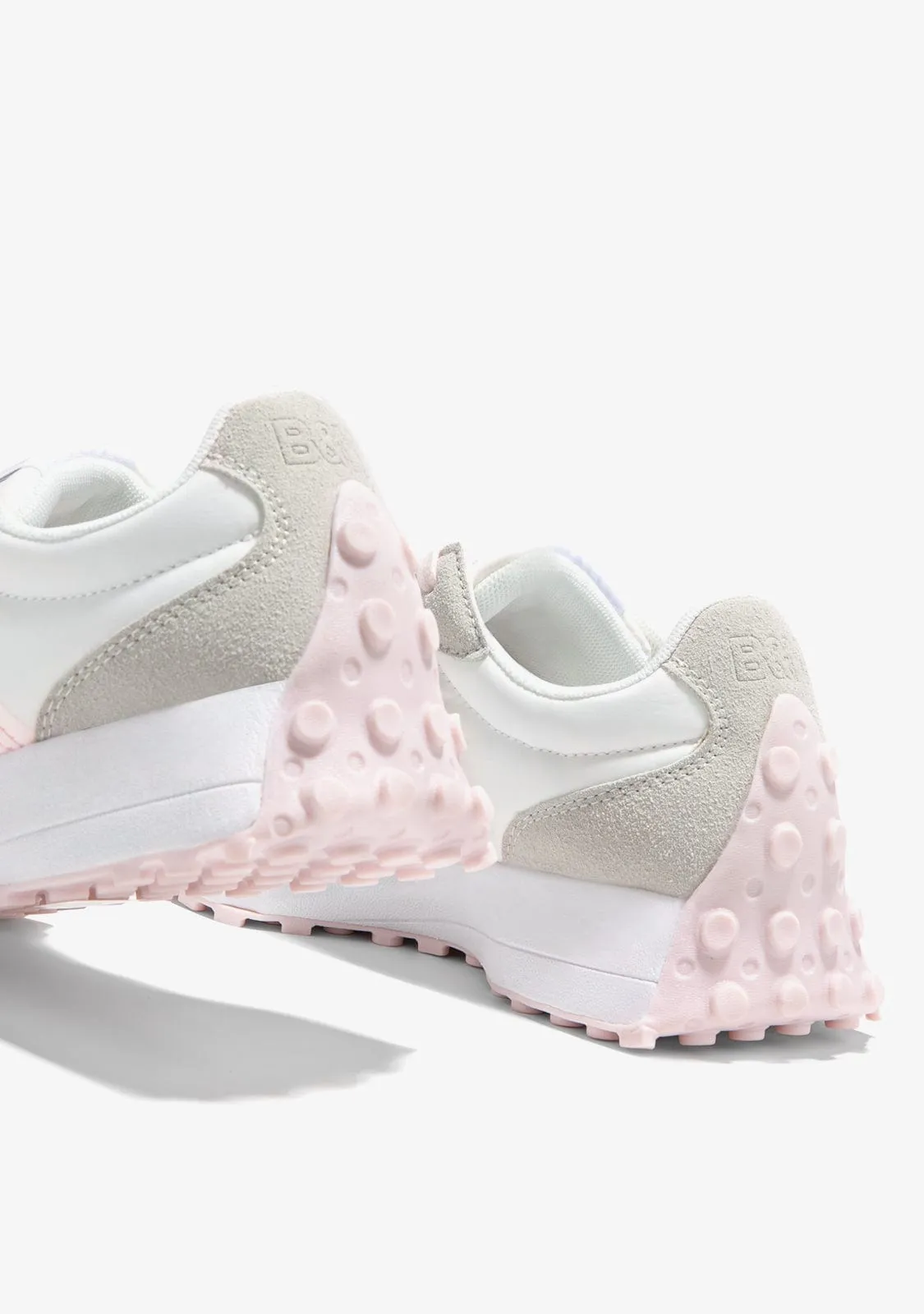 White Pink Logo Sneakers