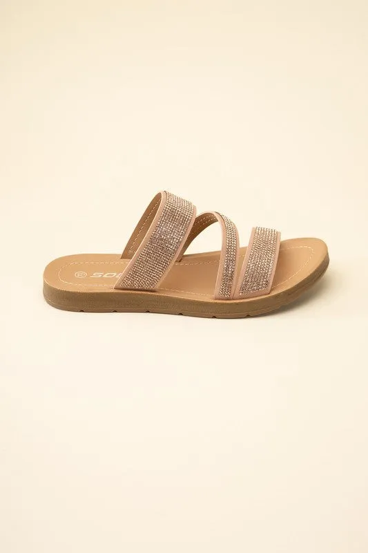 ZEAL-S RHINESTONE STRAP SANDALS