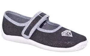 Zetpol Graphite Sneakers with Diamond Embroidery | WIKTORIA-GRA