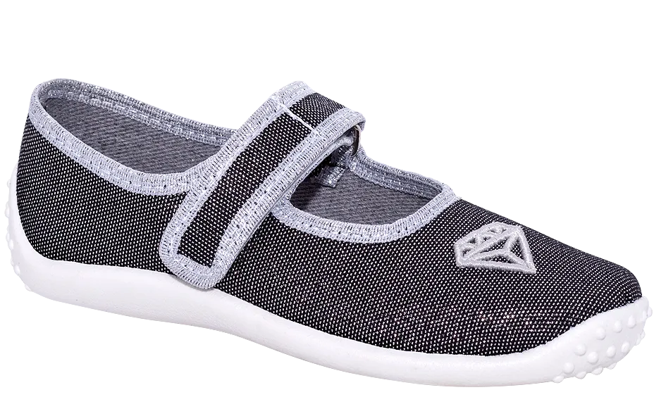 Zetpol Graphite Sneakers with Diamond Embroidery | WIKTORIA-GRA